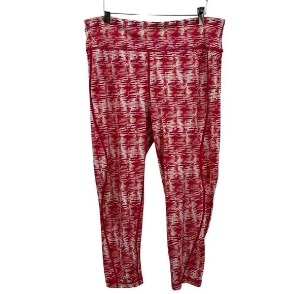 Vineyard Vines Women's Fishbone Printed Performance Leggings Rhododendron XL - Picture 5 of 9